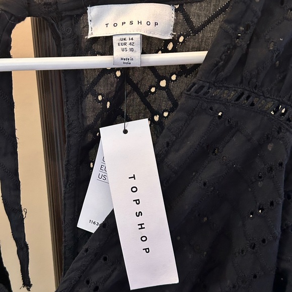 Topshop 100% Cotton Eyelet Dress  NWT - Picture 2 of 5